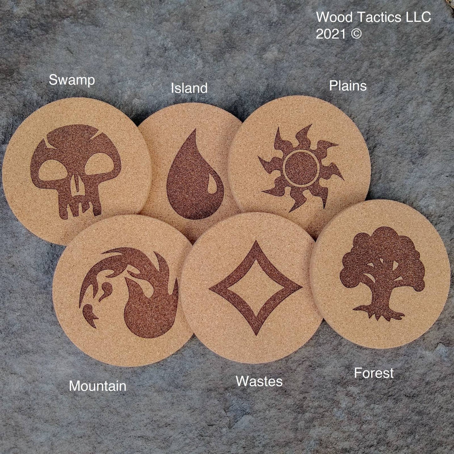 MtG Mana Cork Coasters