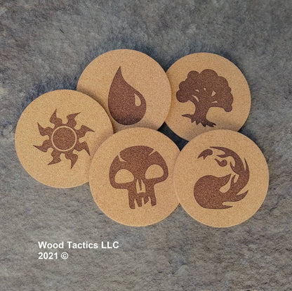 MtG Mana Cork Coasters